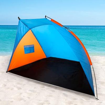 Windscherm Beach Colorbaby 62137 Blauw Oranje (200 x 125 x 120 cm)