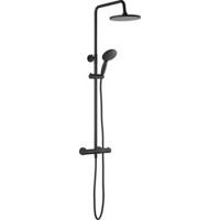 Saqu Eurotrend 225 regendoucheset met 4 straalsoorten Ø23cm mat zwart - thumbnail