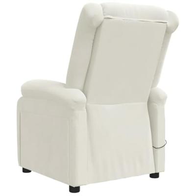 Massagestoel fluweel crèmekleurig