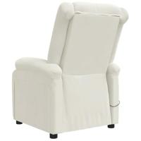 Massagestoel fluweel crèmekleurig - thumbnail