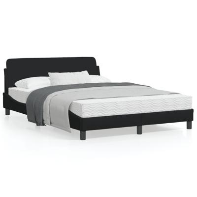 Bedframe zonder matras stof zwart 140x190 cm