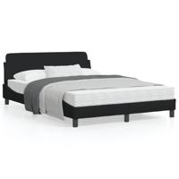 Bedframe zonder matras stof zwart 140x190 cm - thumbnail