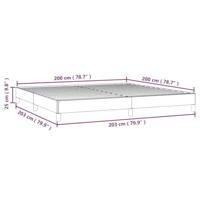 Bedframe zonder matras stof donkergrijs 200x200 cm - thumbnail