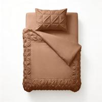 Sleeptime Border Pintuck Mocha Moose 140 x 200/220 cm - thumbnail