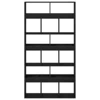 Plantenstandaard 100x33x187,5 cm bewerkt hout zwart eikenkleur - thumbnail