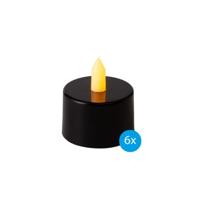 Theelicht wit waxinelicht 6 stuks draadloos te bedienen oplaadbaar excl. lader 20uur brandduur - thumbnail