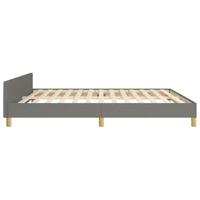 Bedframe zonder matras stof donkergrijs 160x200 cm - thumbnail