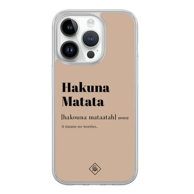 iPhone 14 Pro hybride hoesje - Hakuna matata
