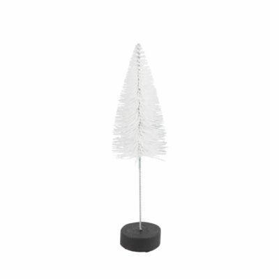 Countryfield kerstboom op voet glitter wit 20 cm | 12 stuks