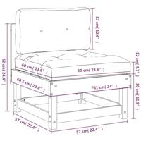 Middenbank met kussens massief douglashout - thumbnail