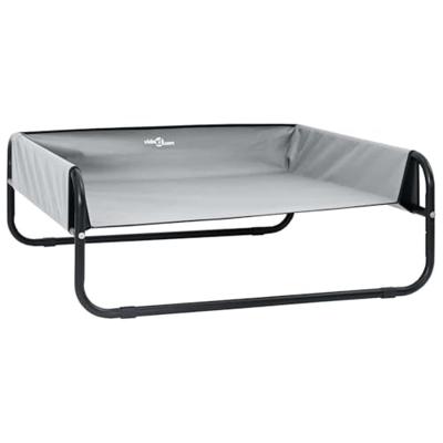 VidaXL Hondenbed lichtgrijs 57 x 57 x 24 cm staal VidaXL Hondenbed lichtgrijs 57 x 57 x 24 cm staal