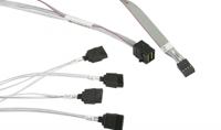 Supermicro CBL-SAST-0616 50cm Mini-SAS HD naar 4x SATA interne kabel w/50cm SB - thumbnail