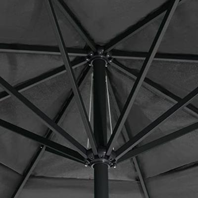 VidaXL Parasol met aluminium paal 600 cm antracietkleurig