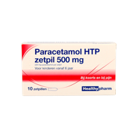 Healthypharm Paracetamol 500mg 10 Zetpillen - thumbnail