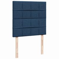 Boxspring met matras stof blauw 100x200 cm - thumbnail