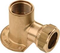 Bonfix knelkoppeling - Muurplaat - binnendraad - 3/4 x 15mm - Messing - thumbnail