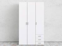 Kast SPACIO 3 deuren 3 lades wit - thumbnail