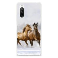 Sony Xperia 10 III | TPU Hoesje | Paarden - thumbnail
