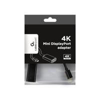 4K Mini DisplayPort adapterkabel, 15 cm, zwart - thumbnail