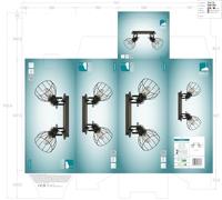 Eglo PlafondlampSambatello 2-lichts antiekbruin - 98135 - thumbnail