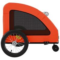 VidaXL Hondenfietstrailer oxford stof en ijzer oranje - thumbnail