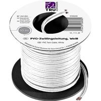 TRU COMPONENTS 1571331 Draad 2 x 0.75 mm² Wit 10 m - thumbnail