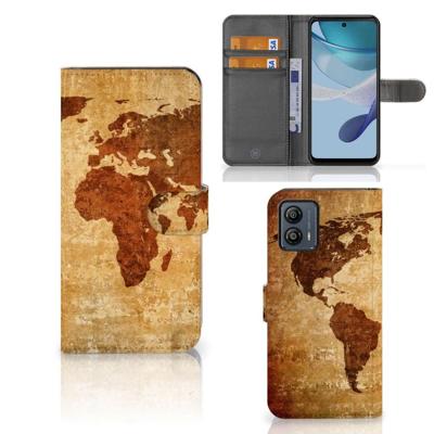 Motorola Moto G53 | Flip Cover | Wereldkaart | Portemonnee hoesje