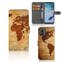 Motorola Moto G53 | Flip Cover | Wereldkaart | Portemonnee hoesje - thumbnail