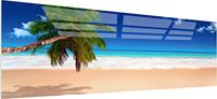 Acrylglas Schilderij - Strand met Palmbomen - 90x60cm - thumbnail