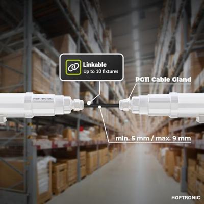 Q-Series LED TL Armatuur 120cm - 36 Watt 4320 Lumen vervangt 144 Watt - 120lm/W - 4000K neutraal wit licht - Gereedschapsloos Koppelbaar - IK08 - IP65 Waterdicht - Tri-proof plafondverlichting Q-Series LED TL Armatuur 120cm - 36 Watt 4320 Lumen vervangt 144 Watt - 120lm/W - 4000K neutraal wit licht - Gereedschapsloos Koppelbaar - IK08 - IP65 Waterdicht - Tri-proof plafondverlichting