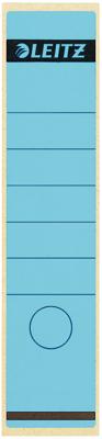 Leitz rugetiketten, zelfklevend, ft 6,1 x 28,5 cm, pak van 10 stuks, blauw