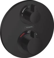 Afbouwdeel Hansgrohe Ecostat S Thermostaat inbouw 2 Functies Rond Mat Zwart - thumbnail