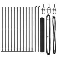 VidaXL Afrasteringspaal grijs 25 x 1,2 m (25 x 25 mm gaas) - thumbnail