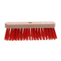 Linea Houten Straatbezem 29 cm Rood/Nylon - thumbnail