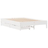 Bedframe zonder matras massief grenenhout wit 160x200 cm - thumbnail