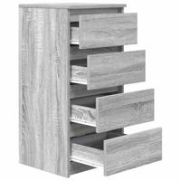 Dressoir 37,5x35x76 cm bewerkt hout grijs sonoma eikenkleurig - thumbnail