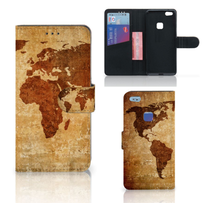 Huawei P10 Lite | Flip Cover | Wereldkaart