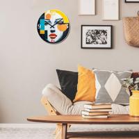 Wandklok 43cm-Geruisloos-Meerkleurig-Glas-NeXtime 'Vogue' - thumbnail