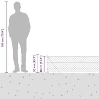 VidaXL Afrasteringspaal zilver 25 x 0,4 m (60 x 60 mm gaas) staal - thumbnail