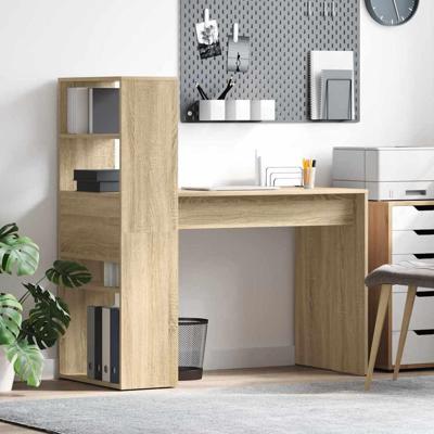 Bureau met plank Sonoma eiken 113 x 54 x 120 cm Bewerkt hout