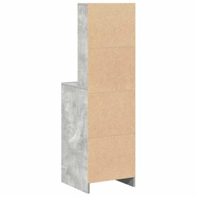 Highboard met lade Betongrijs 40 x 40,5 x 135 cm Bewerkt hout