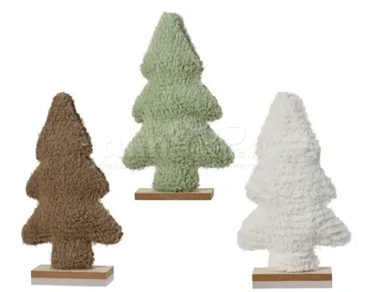 Kerstboompje Polyester 23cm Assorti 1st