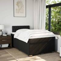 Boxspring met matras stof zwart 140x190 cm - thumbnail