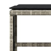 9-delige Tuinset met kussens poly rattan lichtgrijs - thumbnail