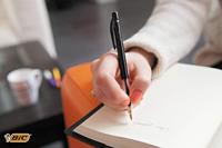 Bic balpen M10 Clic op blister, medium punt, zwart - thumbnail