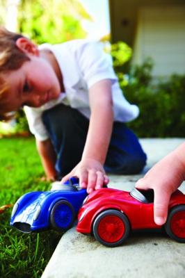 Green Toys raceauto blauw