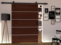 Schuifdeur LIVOURNE 106 cm wengue - thumbnail