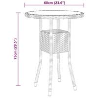 3-delige Tuinset poly rattan beige - thumbnail