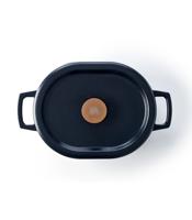 Alva Braadpan - Dutch Oven - Ovaal - Nori - 31 x 21 cm - geëmailleerde anti-aanbaklaag - thumbnail