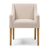 Rivièra Maison Eetkamerstoel 'Savile Row' Chenille Jacquard, kleur Glossy Flax - thumbnail